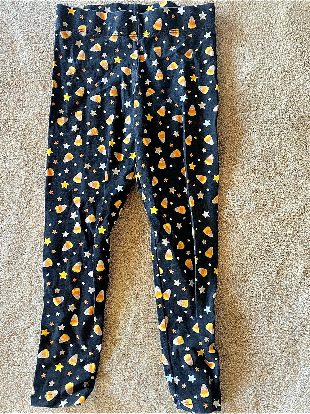 Carter's Halloween Candy Corn and Stars Leggings Medium